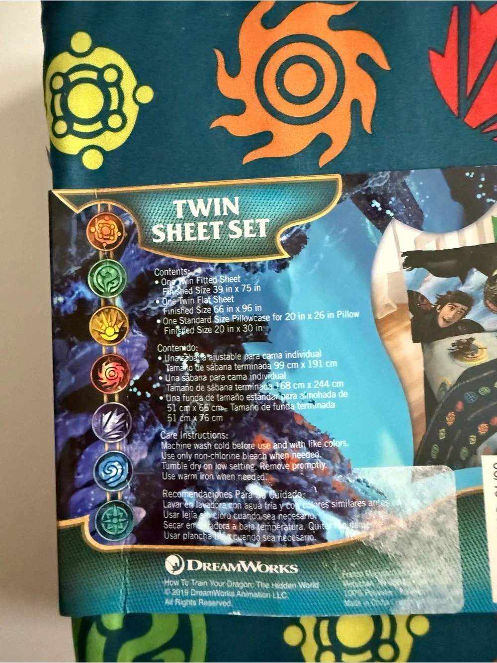 DreamWorks How to train your Dragon Twin Sheet set, NEW